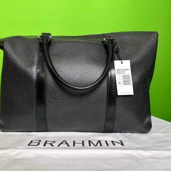 NWT Brahmin Duxbury Duffel Black Avalon - Picture 6 of 12